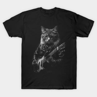 Cat Rocker Rock And Roll Love T-Shirt